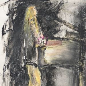Original art  musician drawing
